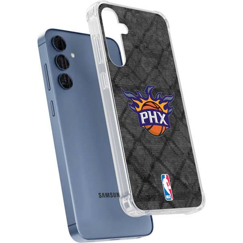 NBA Phoenix Suns Dark Rust Galaxy A35 5G Clear Case